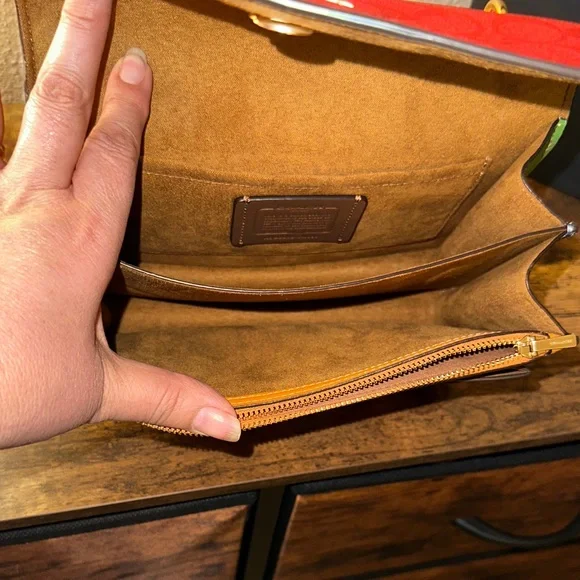 Coach Klare Crossbody Bag in Blocked Signature Canvas. - Picture 6 of 10